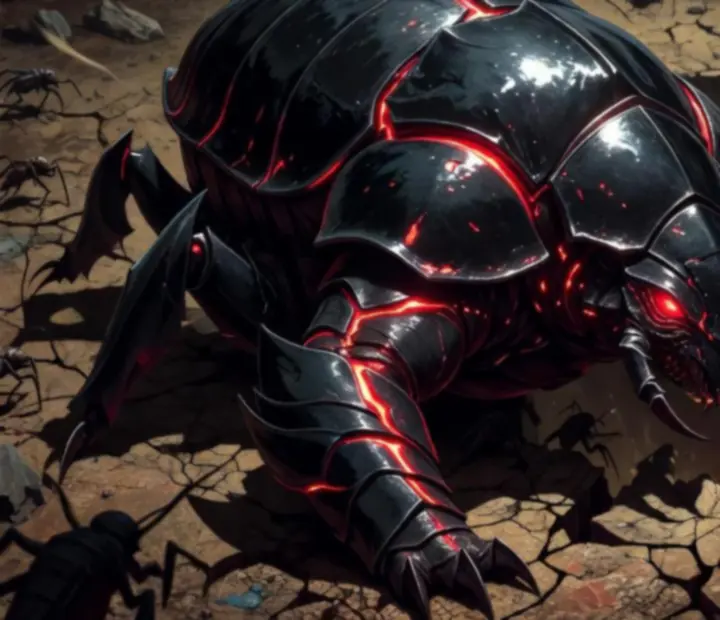 Páncélozott SwarmHole boss közelnézete