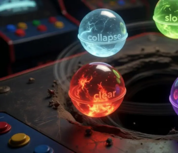Arcade kapszulák vizuális bemutatója a SwarmHole játéktéren