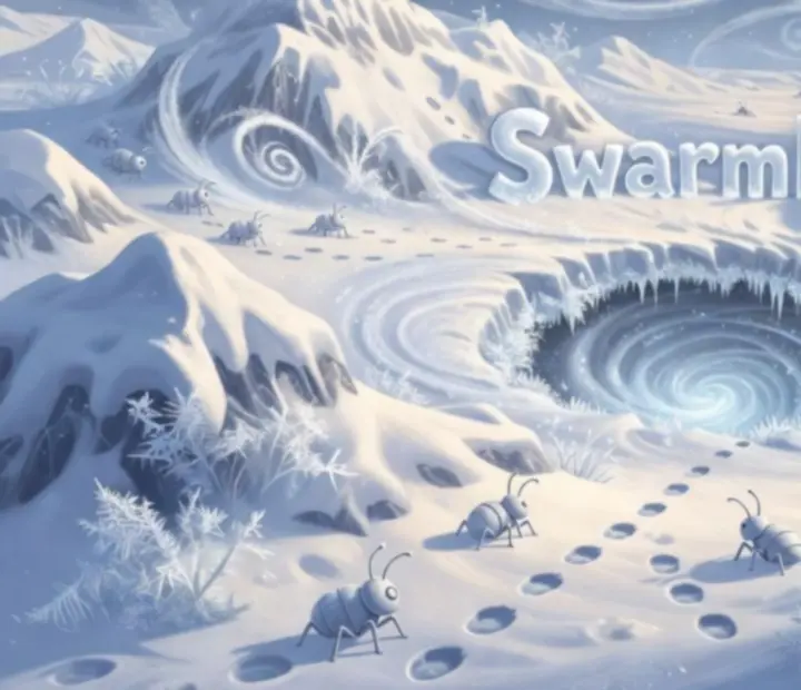 Fagyos, hóval borított SwarmHole világ textúrái